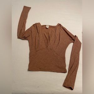 Free People size small low v neck crop top